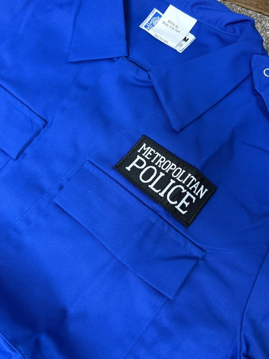 Rare Ex Metropolitan Police Blue Coveralls NEW 45.5" Chest Collectors Film Display