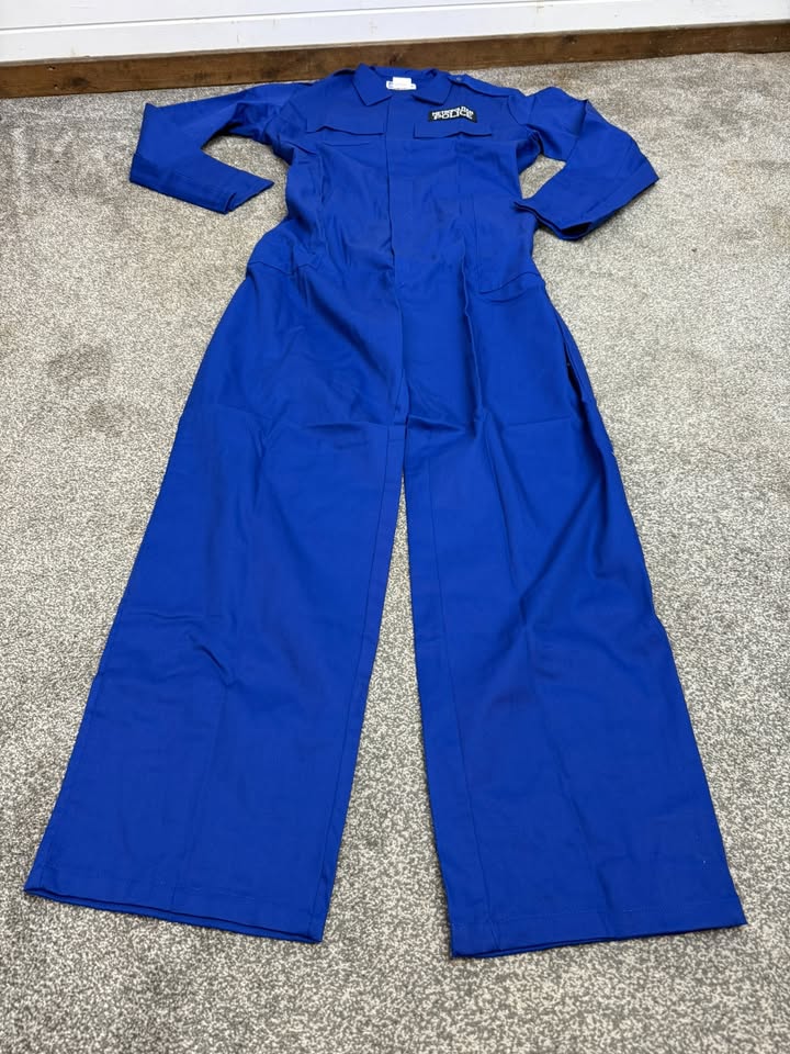 Rare Ex Metropolitan Police Blue Coveralls NEW 45.5" Chest Collectors Film Display