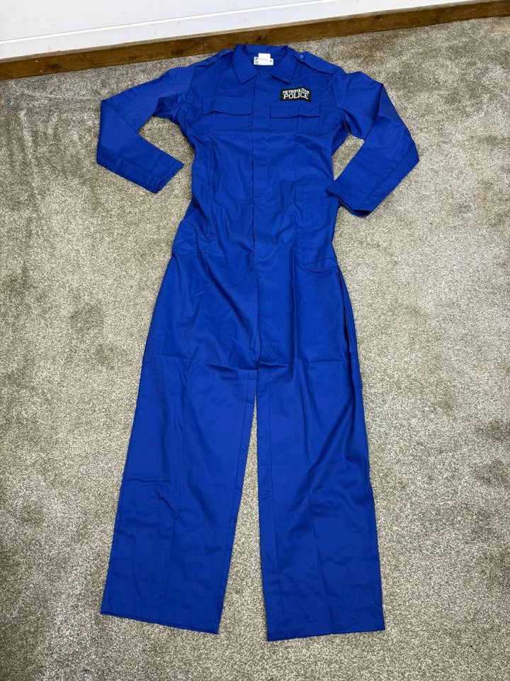 Rare Ex Metropolitan Police Blue Coveralls NEW 45.5" Chest Collectors Film Display