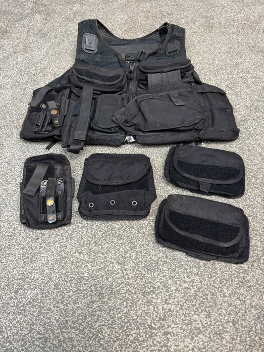 Ex Police Firearms ARV Tactical Waistcoat Vest & Spare Pouches Security Patrol Dog Handler