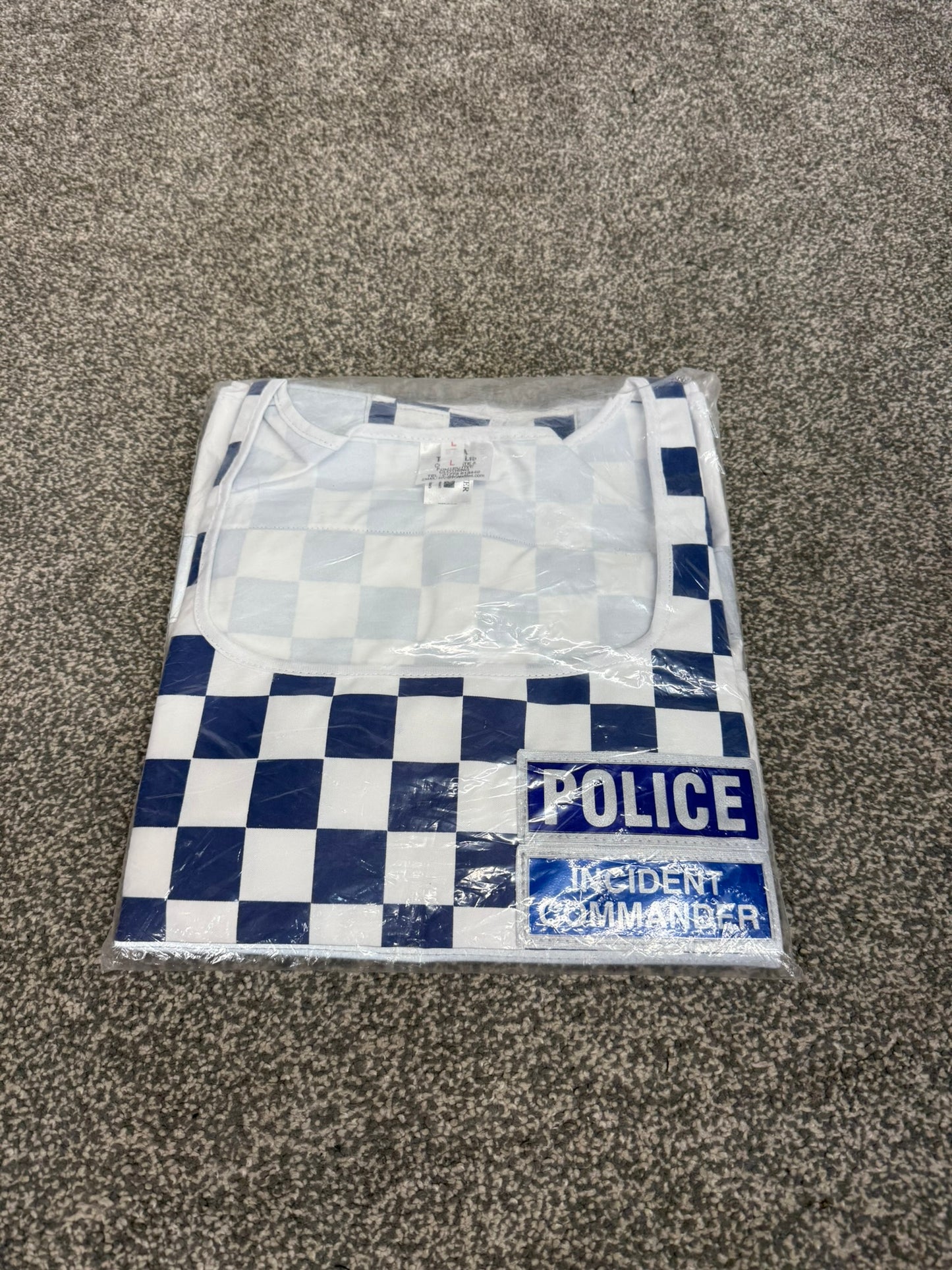 NEW Ex Police Incident Commander White Vest Tabard LARGE Film TV Collector Display