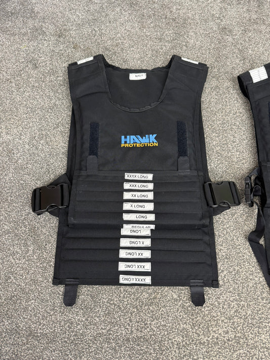 2x Hawk Protection Body Armour Measuring Vest Male & Female - Ex Police RARE