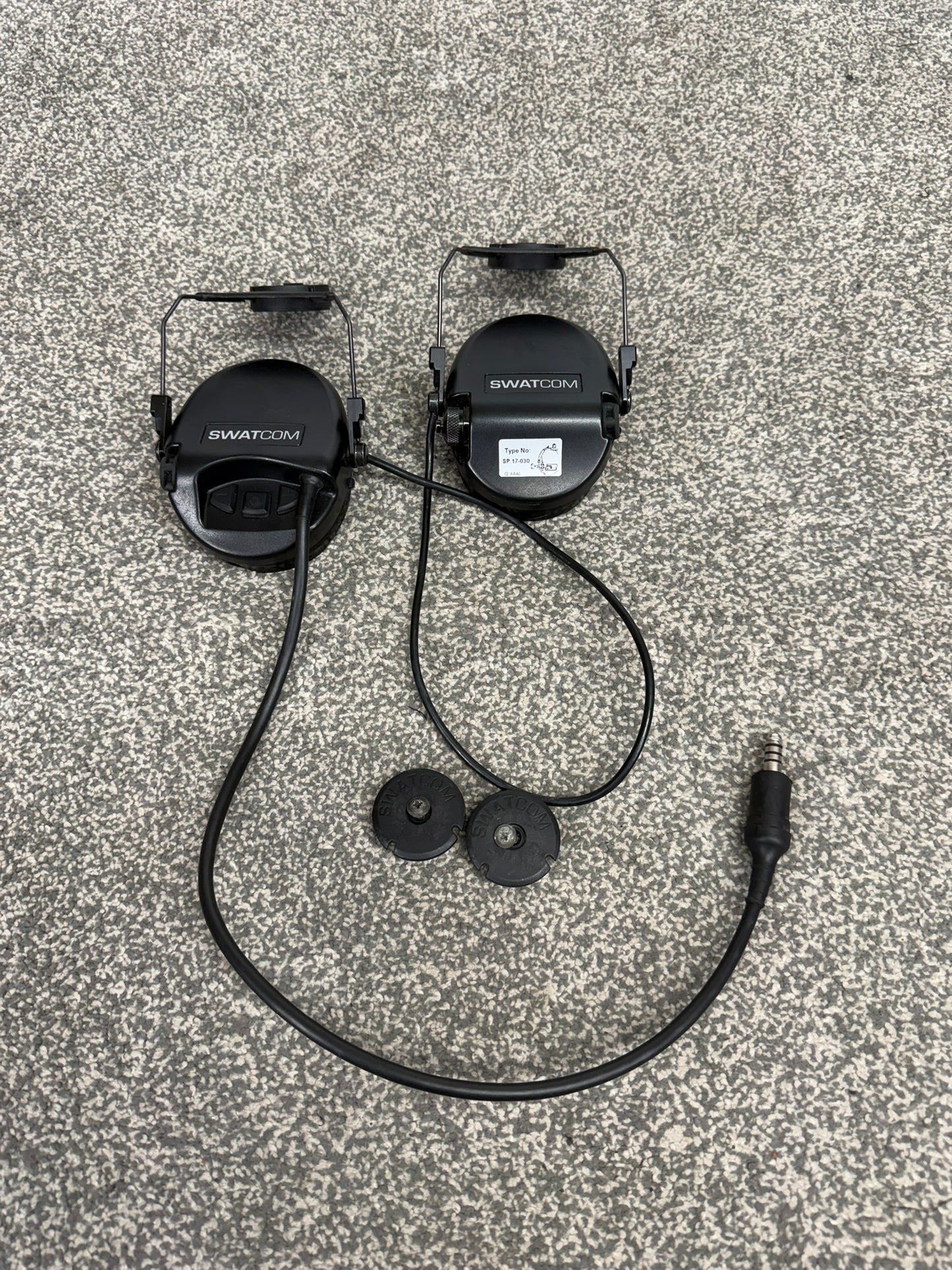 SwatCom Waterproof Headset Ex Police Helmet Mounted WORKING