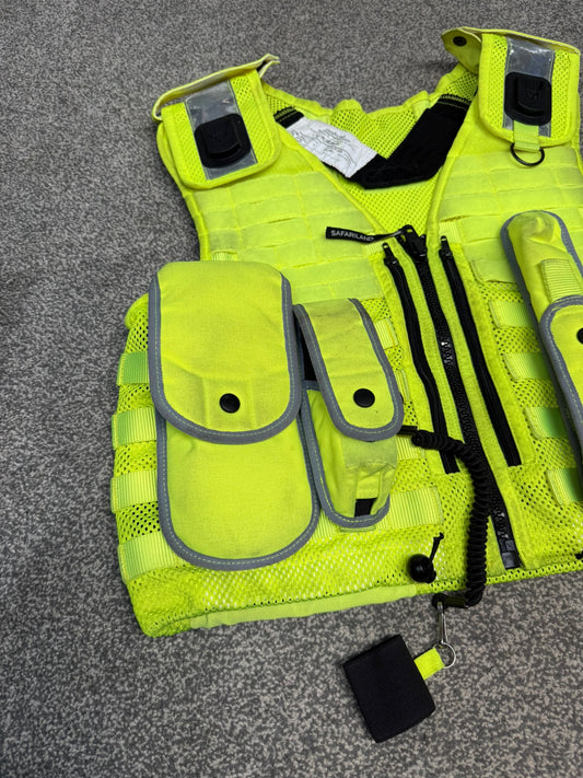 Ex Police Safariland Hi-Vis MOLLE Vest & Pouches Tactical Security Vest MEDIUM