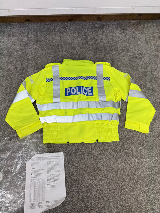 NEW Ex Police Hi-Vis Lightweight Blouson Bomber Jacket With Badge MEDIUM Film TV Uniform Collector Display