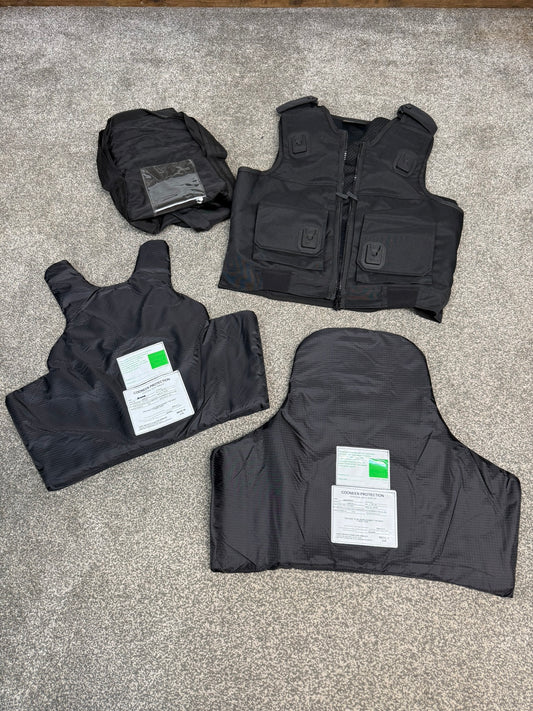 Ex Police Cooneen Body Armour Stab Vest + Bag MEDIUM Anti Stab & Ballistic HG1A & KR1