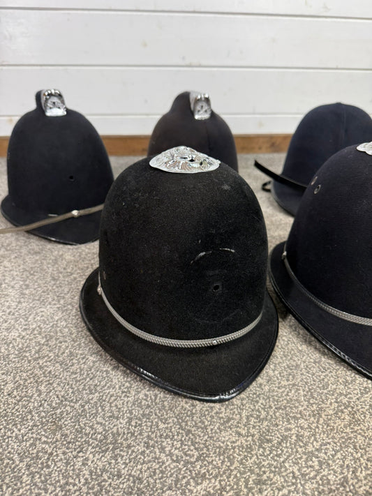 5x Ex Police Bobby Helmet Custodian Helmet Job Lot Film Display Theatre