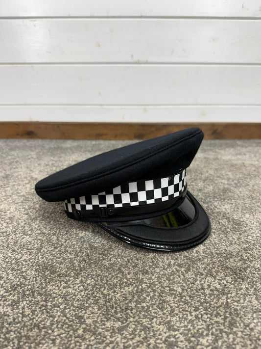 Ex Police Inspector Peak Cap 56cm Rank Banded Film TV Collector