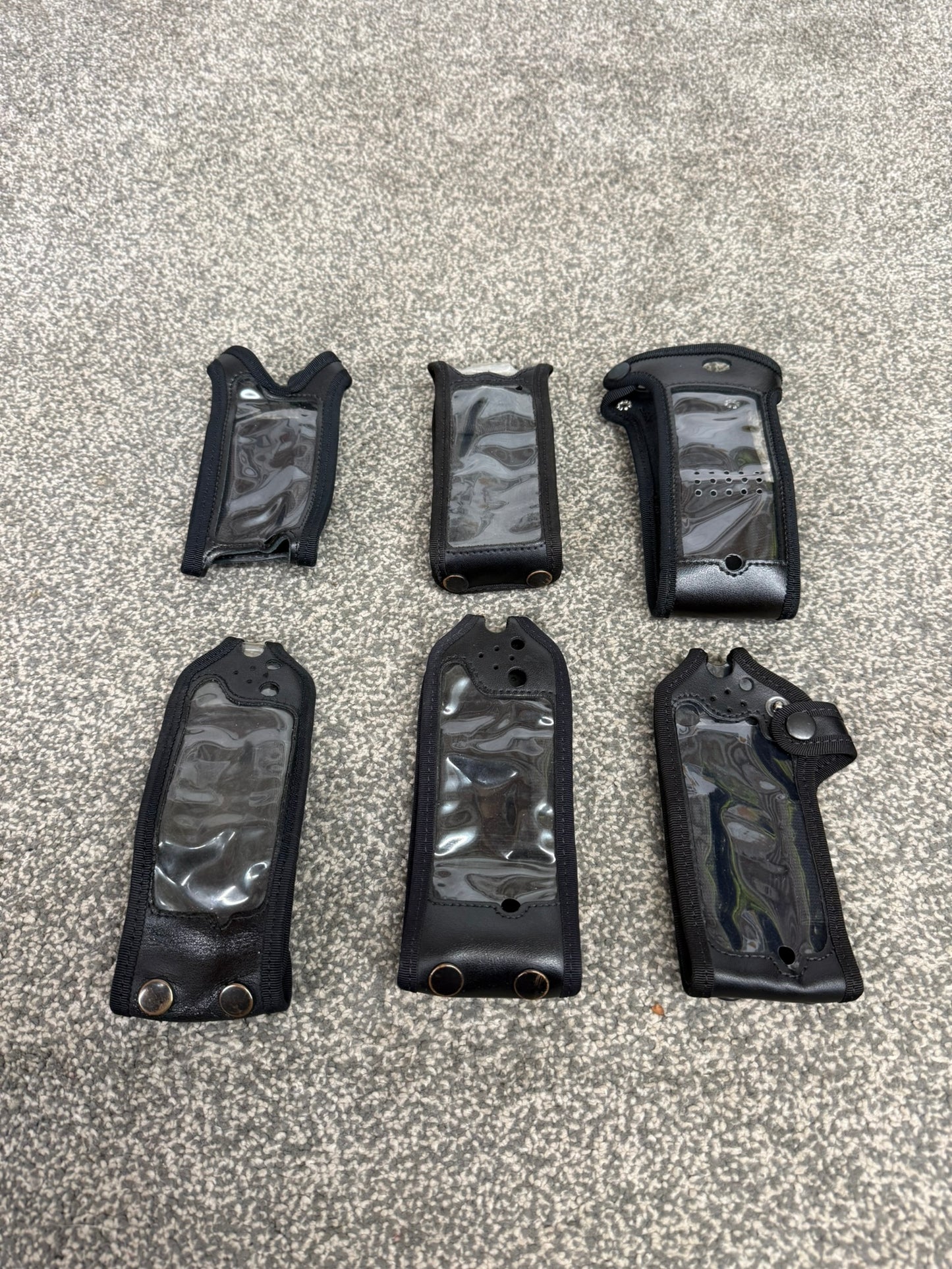 6x Ex Police Radio Leather Case Pouch Klickfast Job Lot Bundle Security Film TV Prop