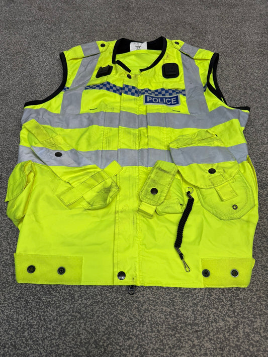Ex Police Hi Vis Utility Vest Equipment Vest Gilet Model 232 BADGED - Medium