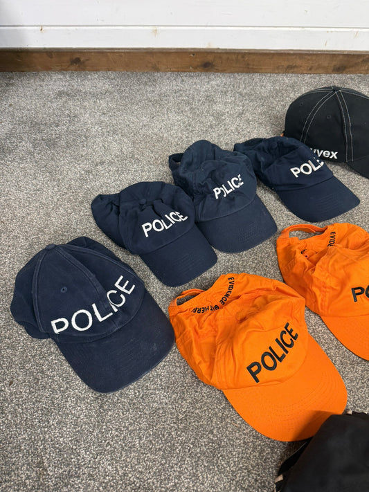 15x Ex Police Baseball Cap Job Lot Collectors Display Film TV Uniform