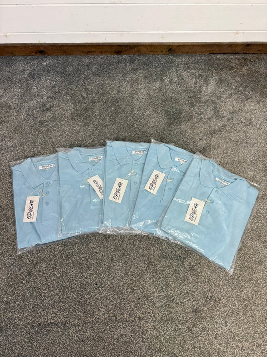 5x Op Gear Light Blue Polo Shirts T-Shirt Job Lot Bundle - X Large