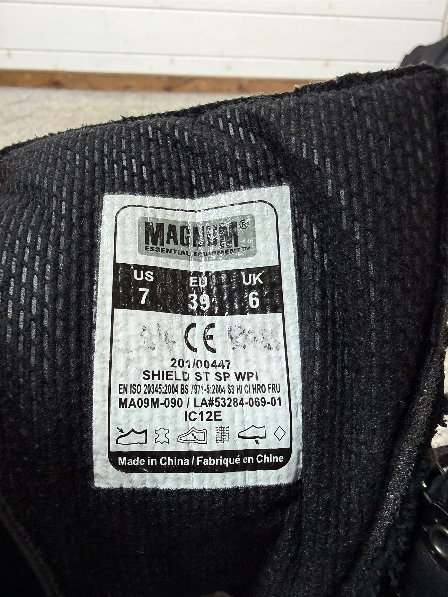 Ex Police Magnum Shield ST Combat Boots Black Leather UK 6 Security Work