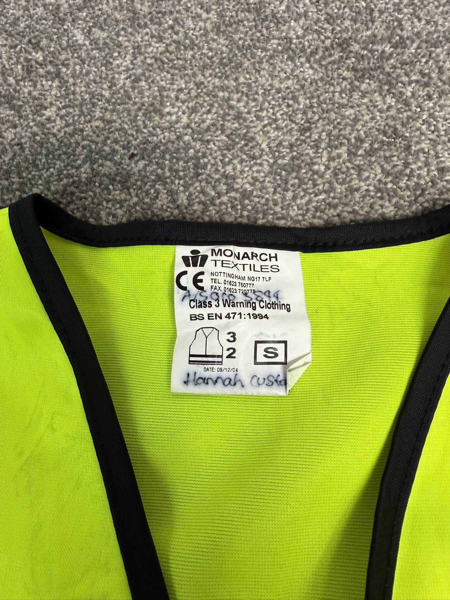 Ex Police SOCO Scenes Of Crime Officer Lightweight Hi-Vis Vest Collector Display TV Film Uniform