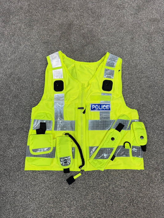 Ex Police Hi Vis Equipment Tac Vest BADGED Utility Vest & Pouches Model 774 - Medium