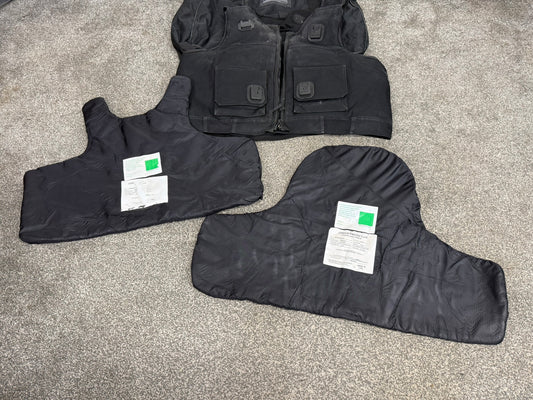 Ex Police Black Cooneen Body Armour Vest XXL Anti Stab & Ballistic HG1A & KR1 Security