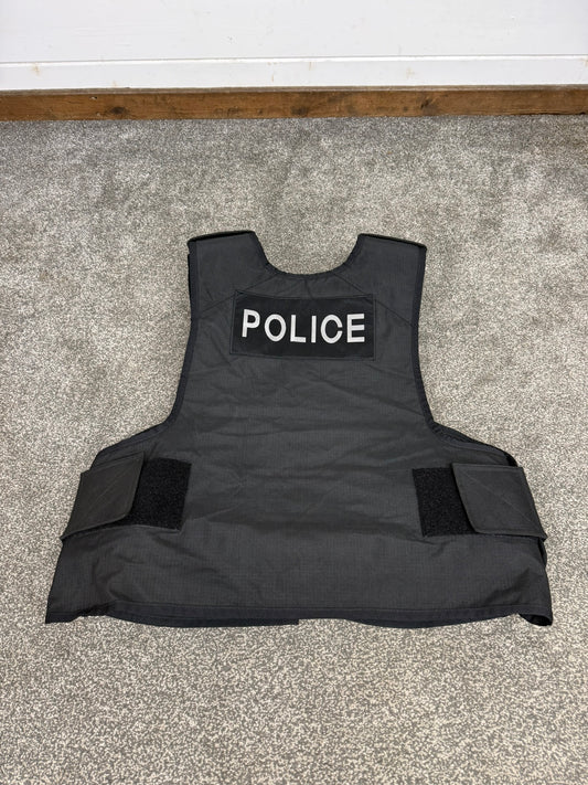 Ex Police Black SAT Sioen Body Armour Cover X Large - Badged