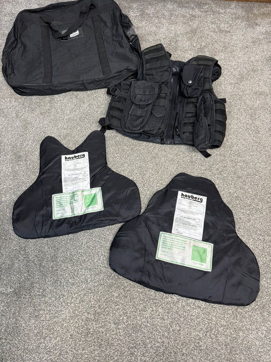 Ex Police Hauberg Molle Body Armour Stab Vest & Bag SMALL Anti Stab & Ballistic HG1A & KR2