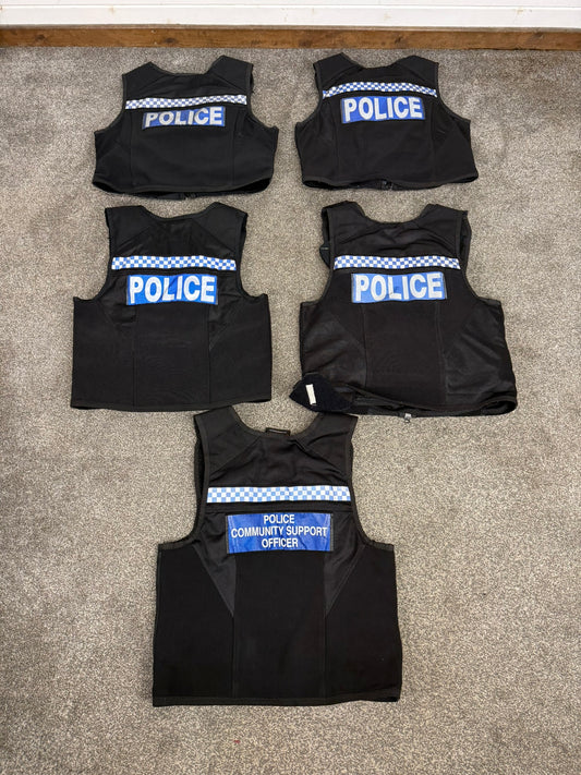 5x Ex Police Cooneen Body Armour Cover Job Lot Badged Security Film TV