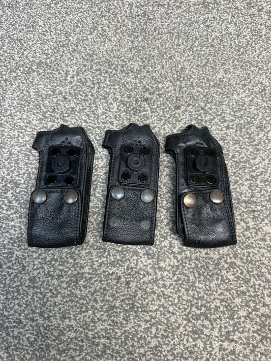 Ex Police Klickfast Sepura Leather Radio Case x3 - Resale Film TV Uniform