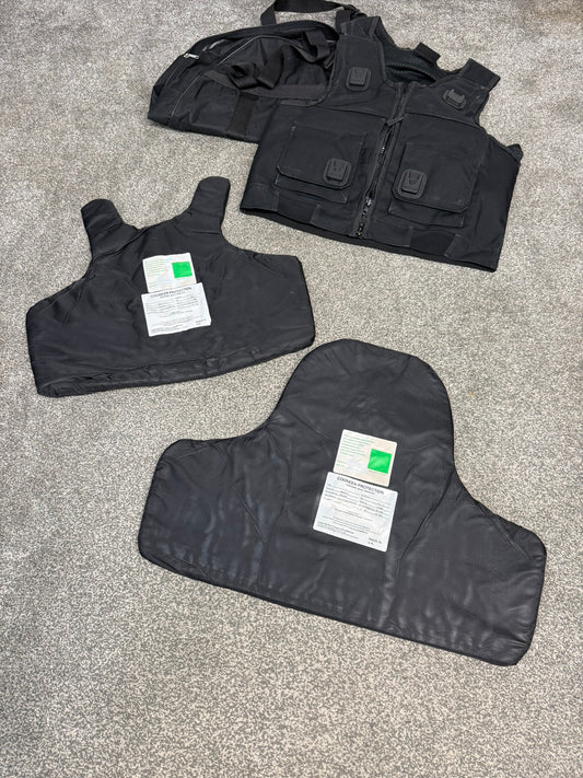 Ex Police Cooneen Body Armour Stab Vest + Bag LARGE Anti Stab & Ballistic HG1A & KR1