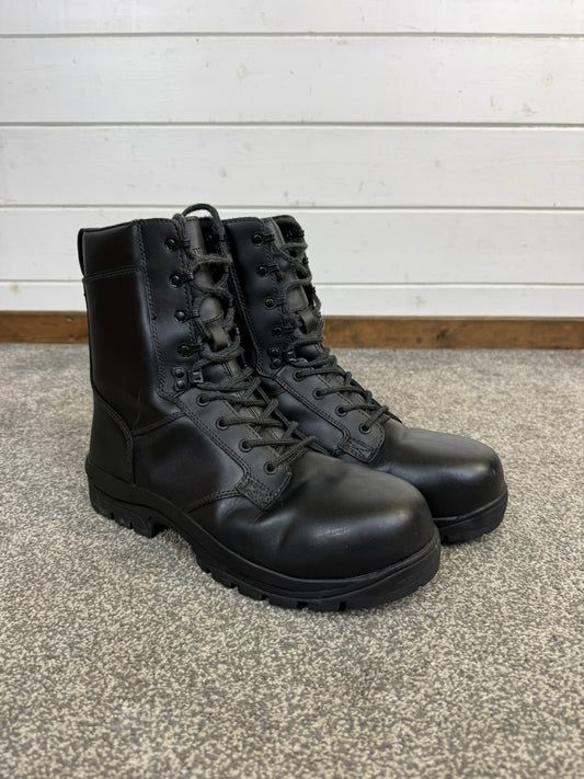 Ex Police Magnum Elite Shield Combat Boots Black Leather UK 11 Security Work