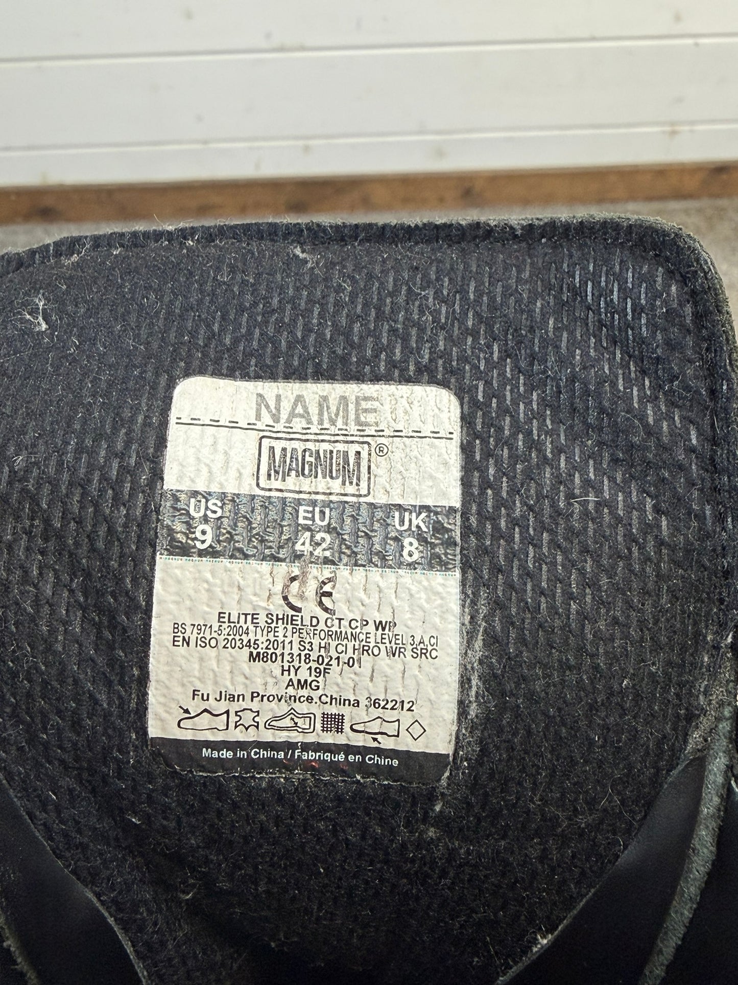 Ex Police Magnum Elite Shield Combat Boots Black Leather UK 8 Security