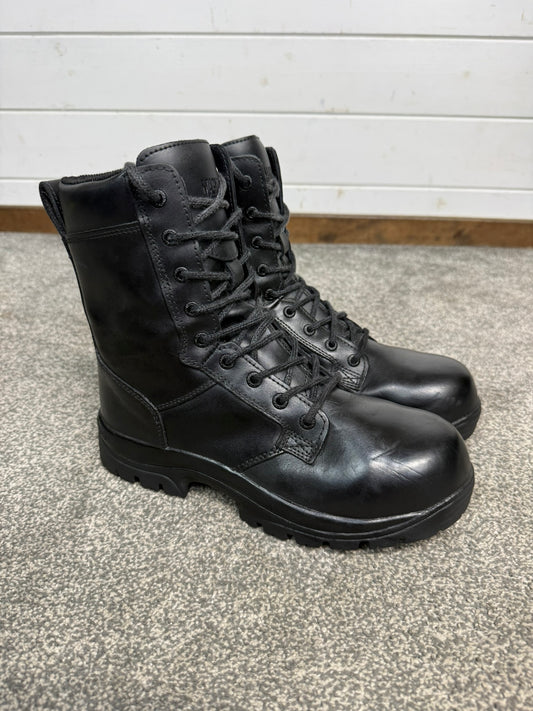 Ex Police Magnum Elite Shield Met Black Leather Combat Safety Boots UK 7 Security Work