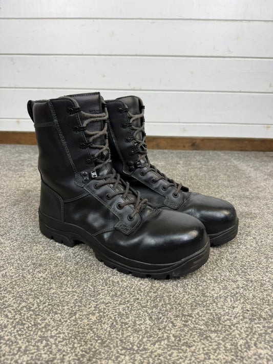 Ex Police Magnum Elite Shield Combat Boots Black Leather UK 10 Security Work