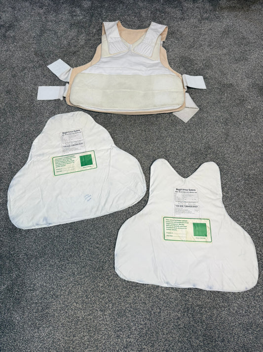 Ex Police Meggitt Covert Body Armour Stab Vest MEDIUM Anti Stab & Ballistic HG1A & KR2