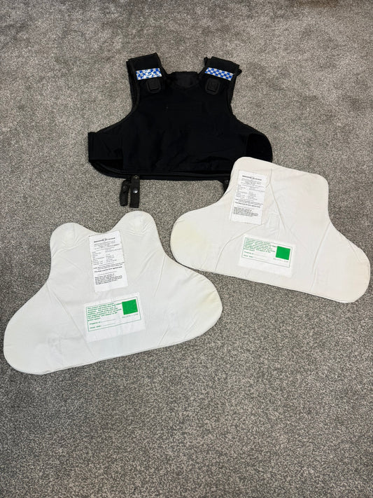 Ex Police Second Chance Body Armour Stab Vest X LARGE Anti Stab & Ballistic HG1A & KR1