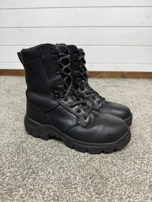 Ex Police Magnum Shield WPI Tactical Boots Black Leather UK 4 Security Work