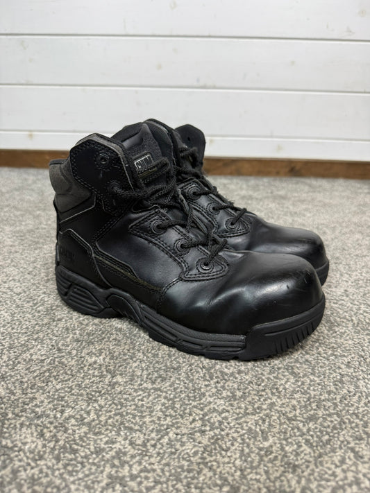 Ex Police Magnum Stealth Force 6.0 Combat Boots Black Leather UK 4 Security