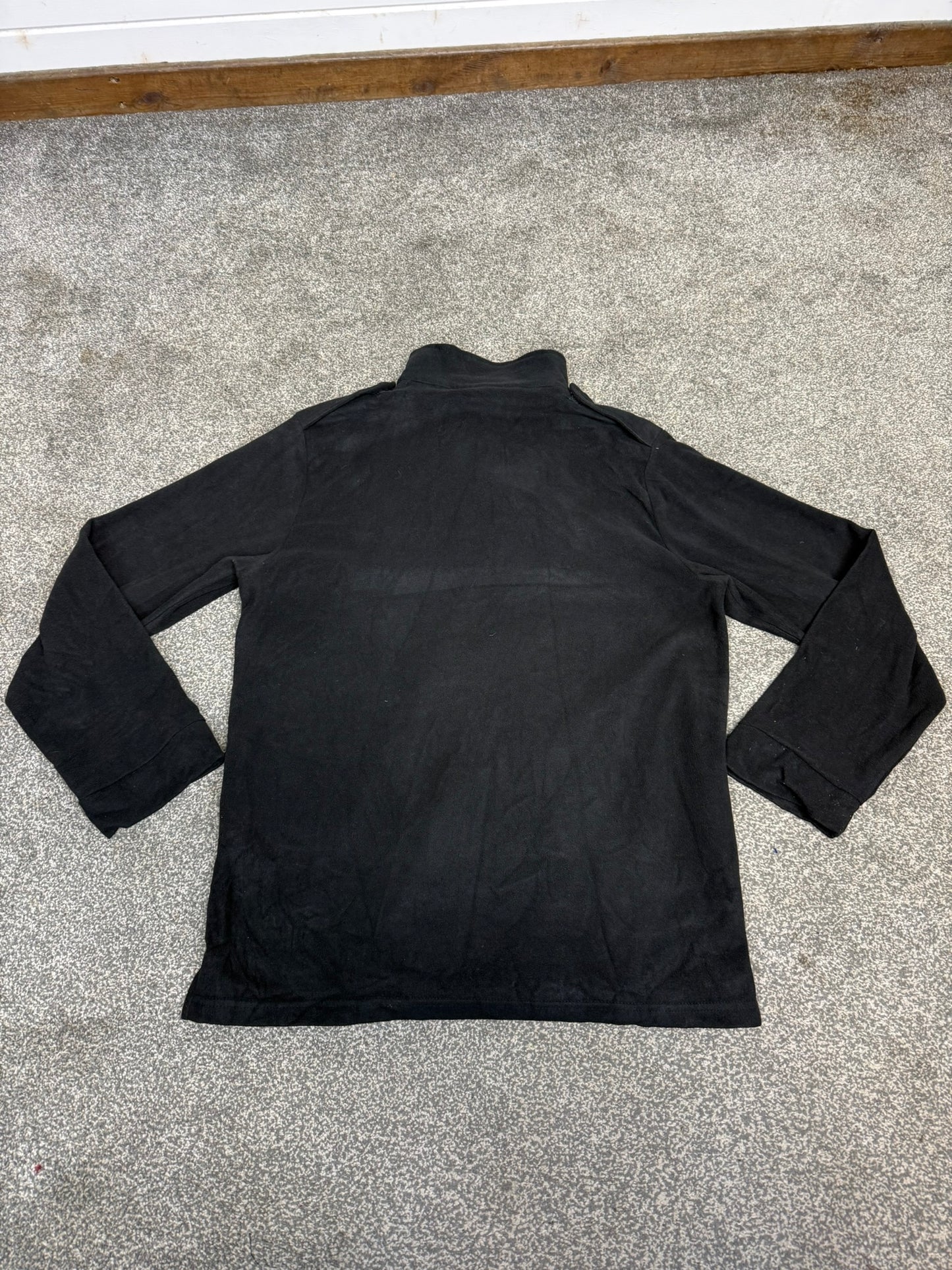 Ex Police Black Micro Fleece Lightweight Baselayer Top Hiking Walking Security