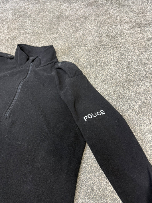 BADGED Ex Police Black Micro Fleece Lightweight Baselayer Top