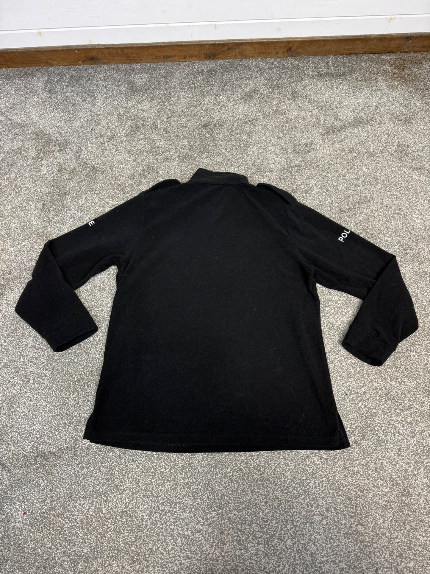 BADGED Ex Police Black Micro Fleece Lightweight Baselayer Top