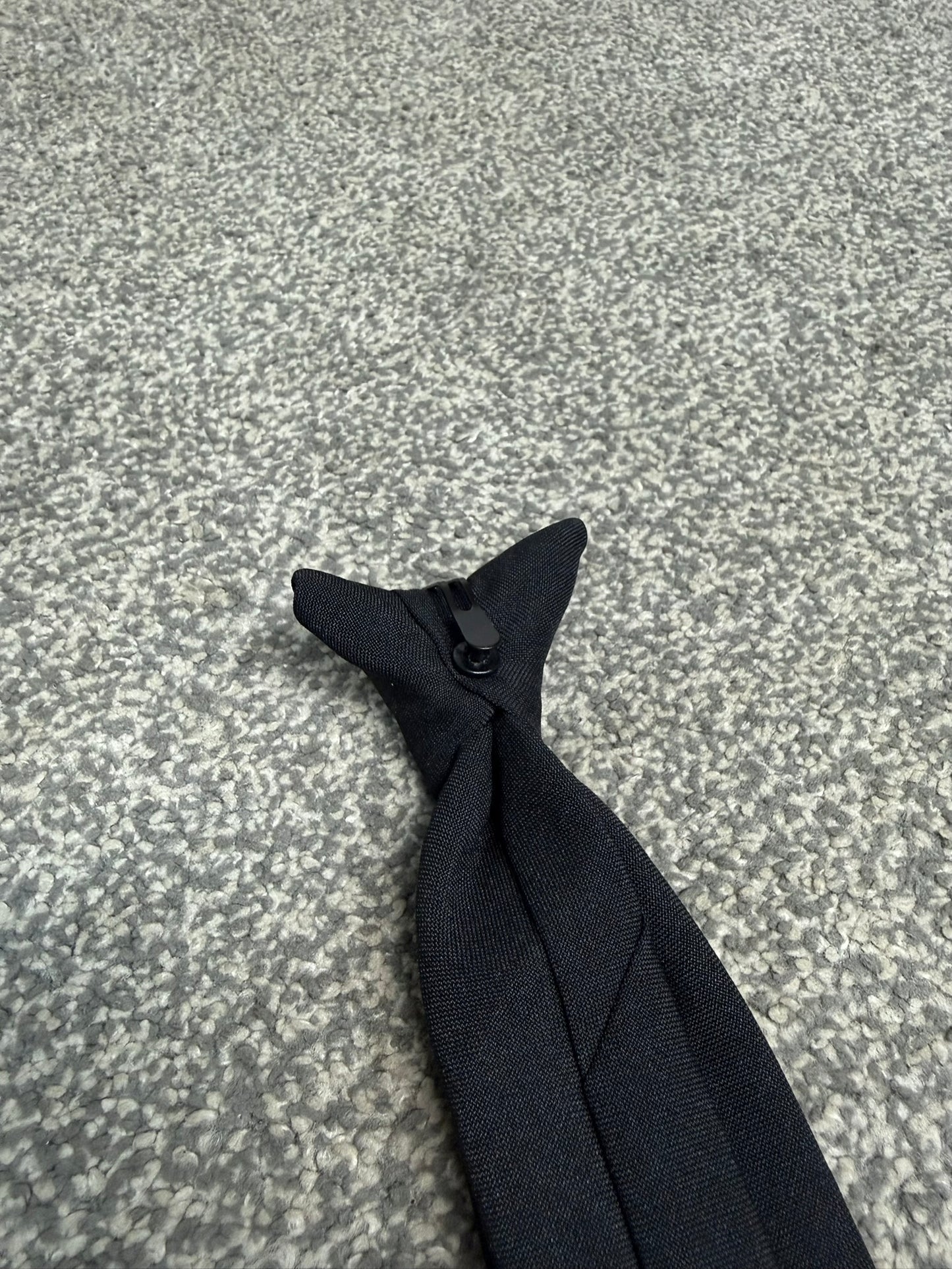 Ex Police Black Clip On Tie Polyester Full Length Single or Bundles SIA Security Uniform