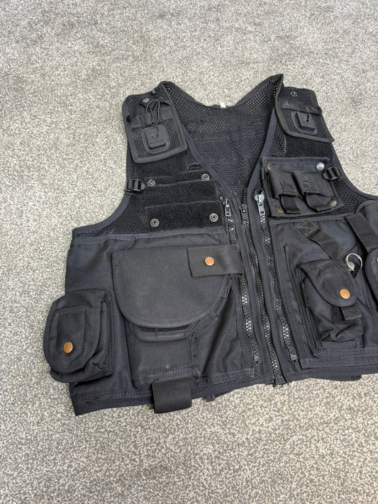 Ex Police Black Arktis Taser Vest Utility Tactical Vest XL Airsoft Security