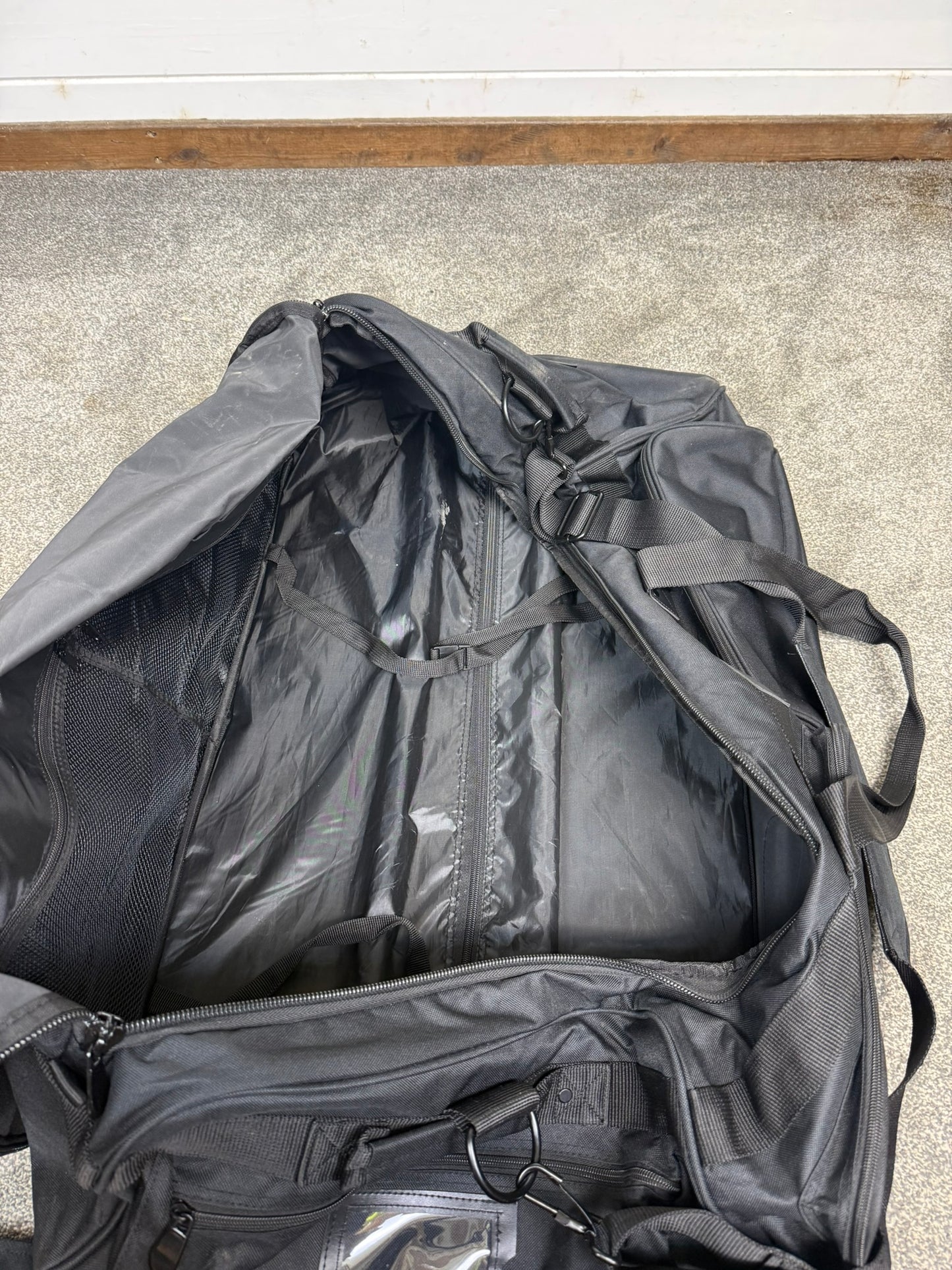 Ex Police Large Black Wheeled Holdall 100L Deployment Travel Kit Bag