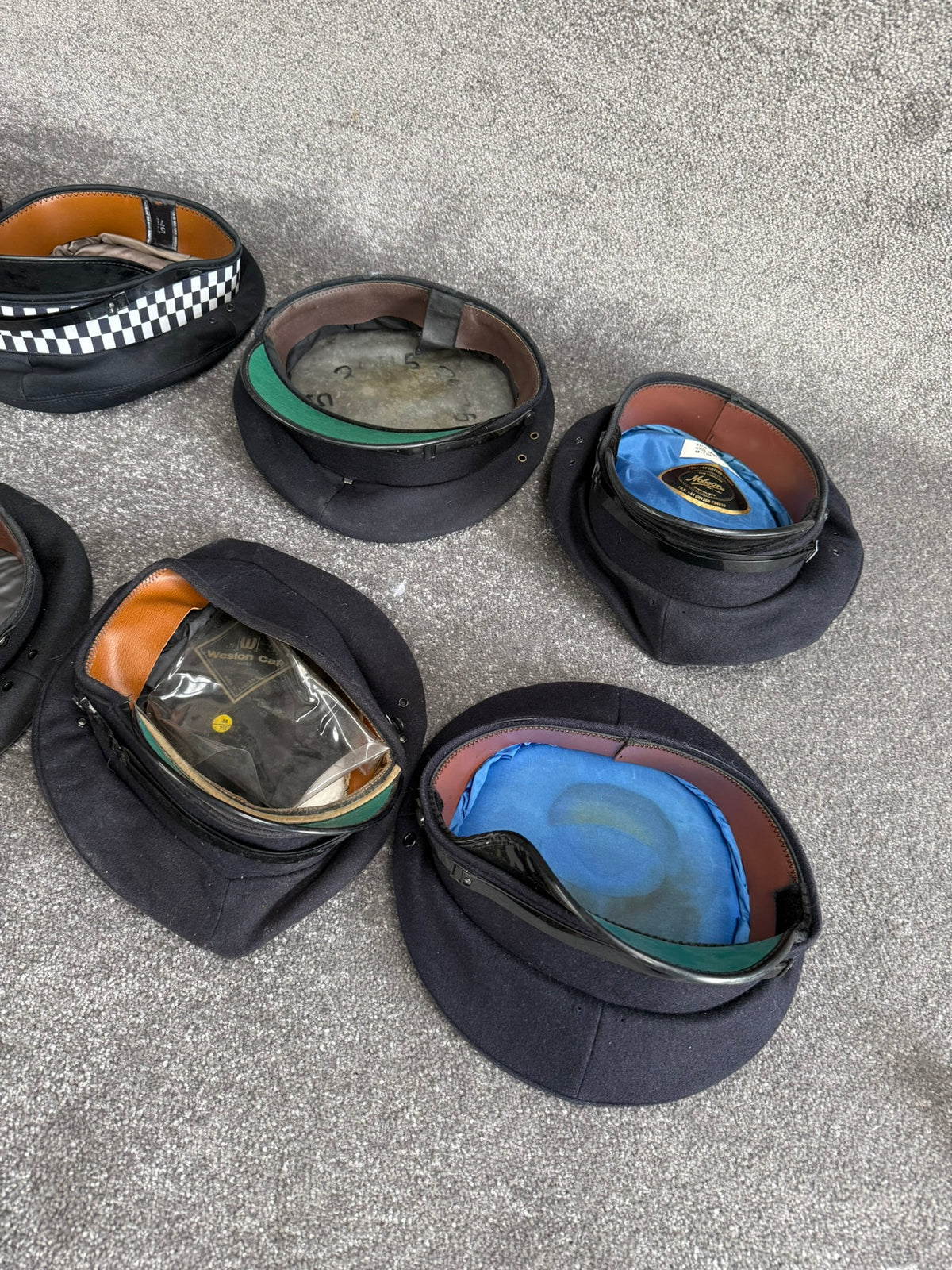 Ex Police Peak Cap Hat Job Lot x8 Theatre Headwear Uniform Film Prop Lot