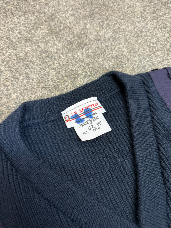 Ex Police Blue Pullover 36" SMALL Acrylic Commando Jumper Yard Work Security