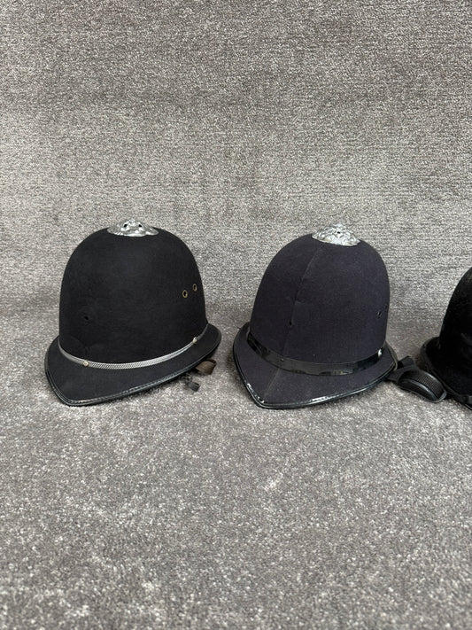 Ex Police Bobby Helmet x4 Custodian Helmet Job Lot Film Display Theatre