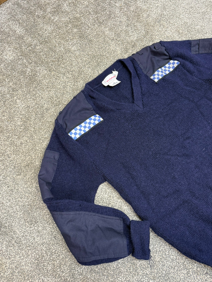 Ex Police Wooly Pully Pullover 100% Wool Commando Jumper Security Farmer Warm