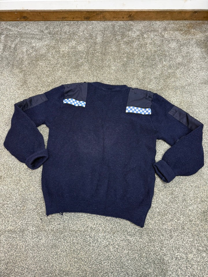 Ex Police Wooly Pully Pullover 100% Wool Commando Jumper Security Farmer Warm
