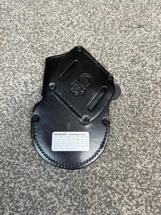 Ex Police PWL Leather Handcuff Pouch Rigid Cuff Belt Holder Security Prison