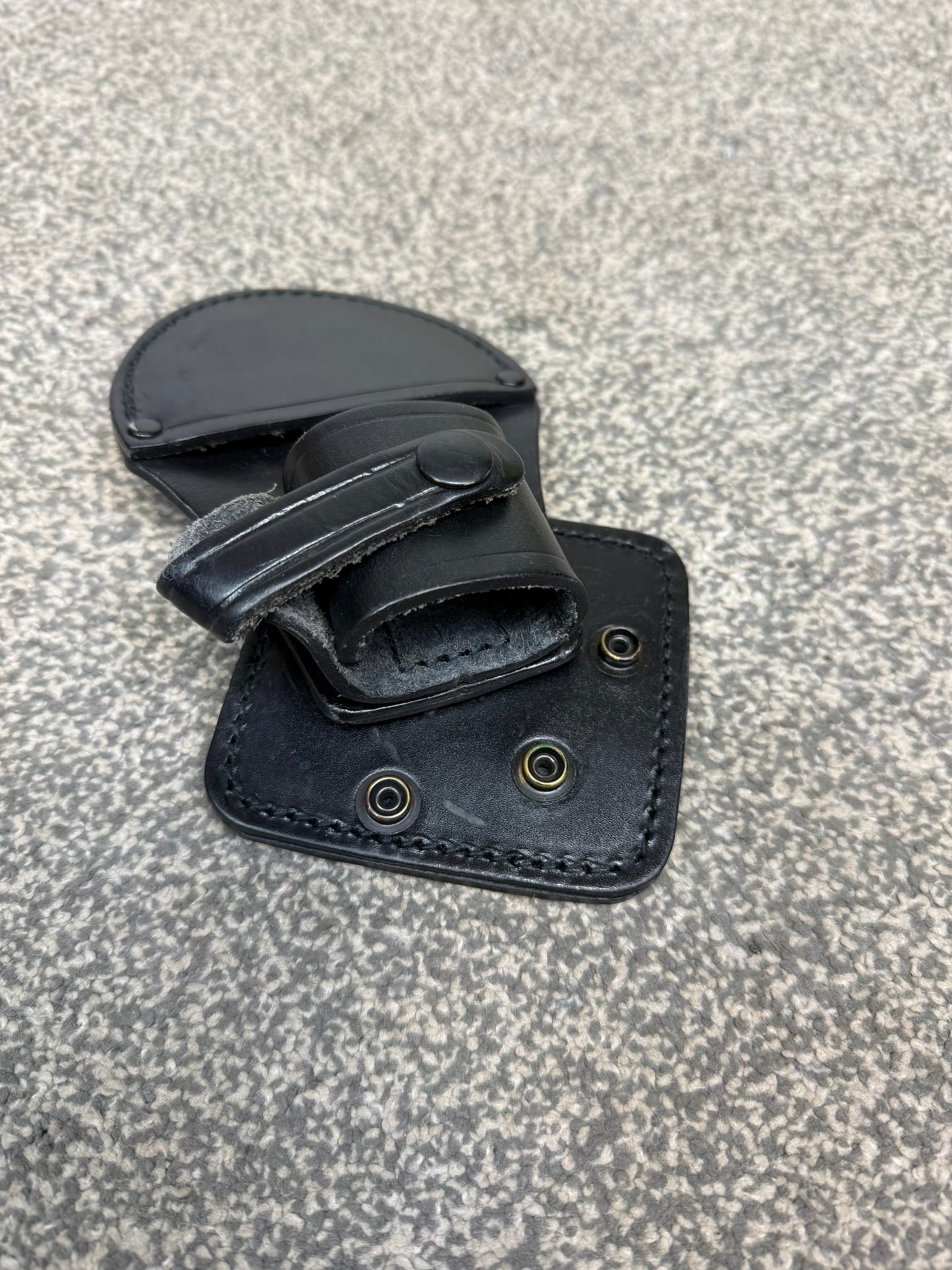 Ex Police PWL Leather Handcuff Pouch Rigid Cuff Belt Holder Security Prison