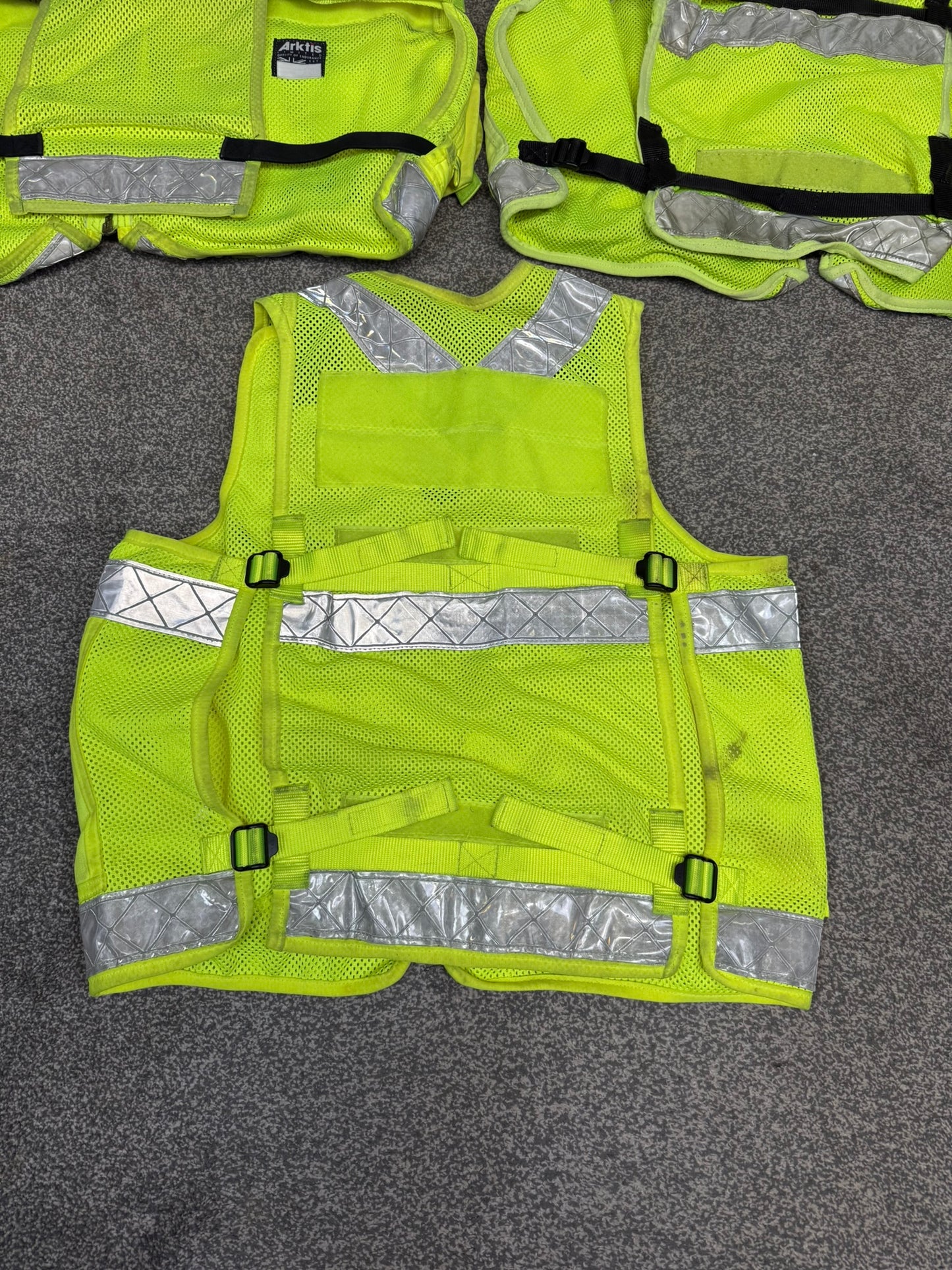 3x Ex Police Hi Vis Utility Tac Vest Job Lot LARGE Security Equipment Patrol Vests