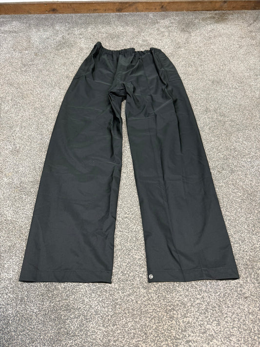 Ex Police Black Waterproof Over Trousers Builder Biker Outdoor Wet Weather Rain Trousers