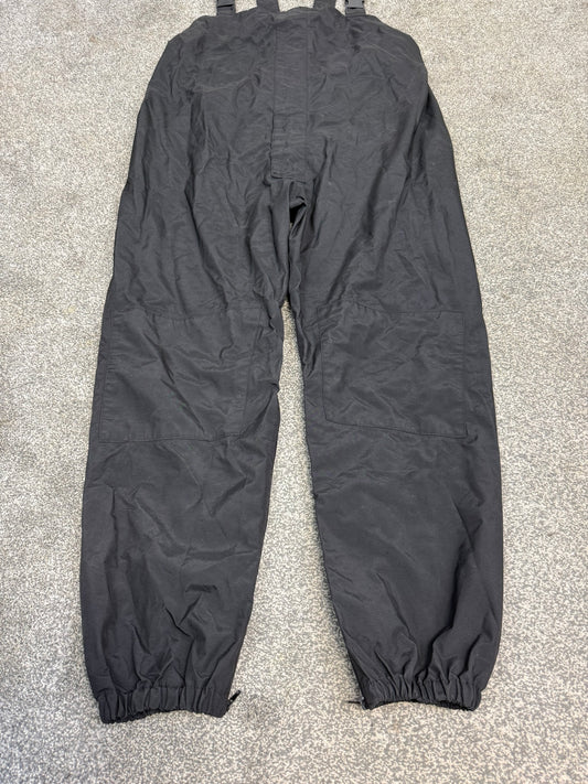 Ex Police Black Salopettes Waterproof Over Trousers Porelle - XXL