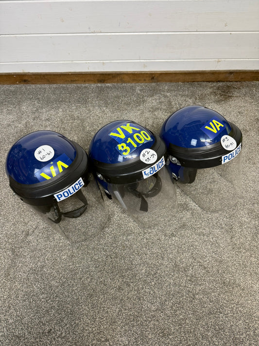 Ex Police Riot Helmet Public Order Badged Collectable Display Airsoft